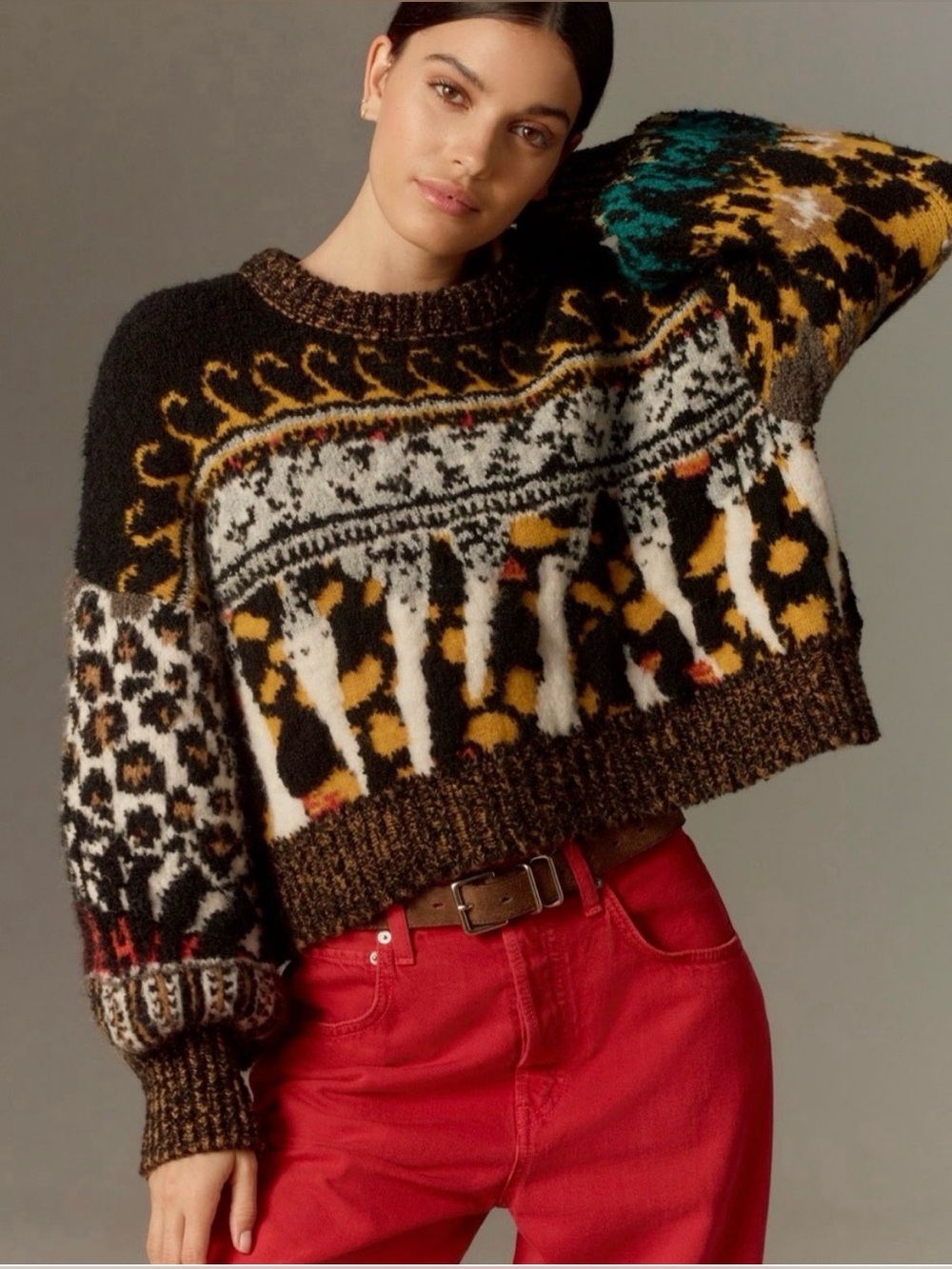 Pilcro Relaxed Crewneck Sweater